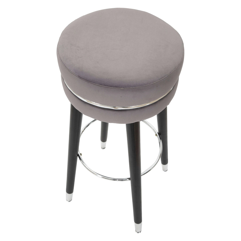 Bran, Sgabello Imbottito, 35x35x74h cm Nero
