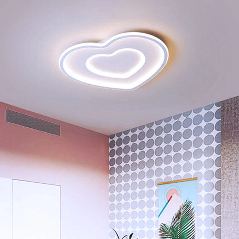 Lampadario Plafoniera Illuminazione a Led Moderno 63W Luce Soffitto Forma Cuore Led Bianco Freddo 6500k