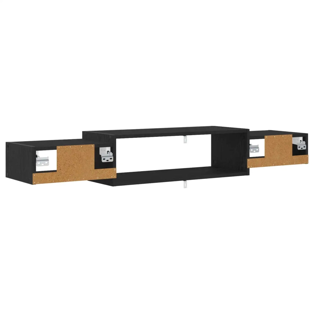 Mobile TV da Parete A parete Rovere Nero 140 x 28 x 21 cm 8005998