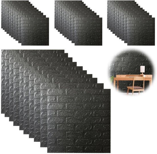 40 pezzi di pannelli 3D a parete con finitura pietra, 38 × 35 cm rivestimento per parete in pannelli di plastica, rivestimento in PVC impermeabile per pietra da parete per interni, esterni, aree di servizio
