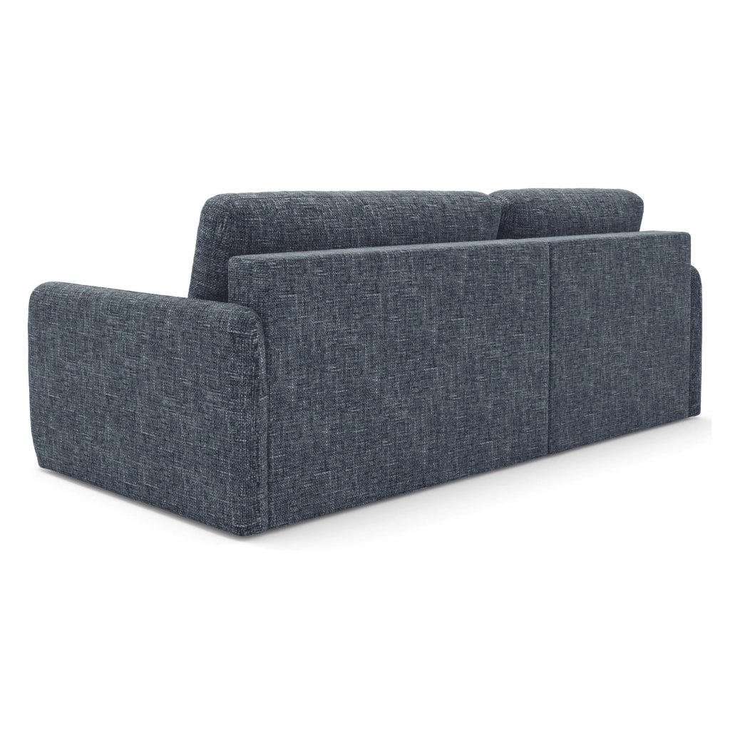 Pagno, Divano Letto con Penisola Contenitore, 207x148 cm blu