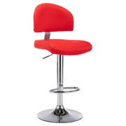 Sgabello da Bar Rosso in Similpelle