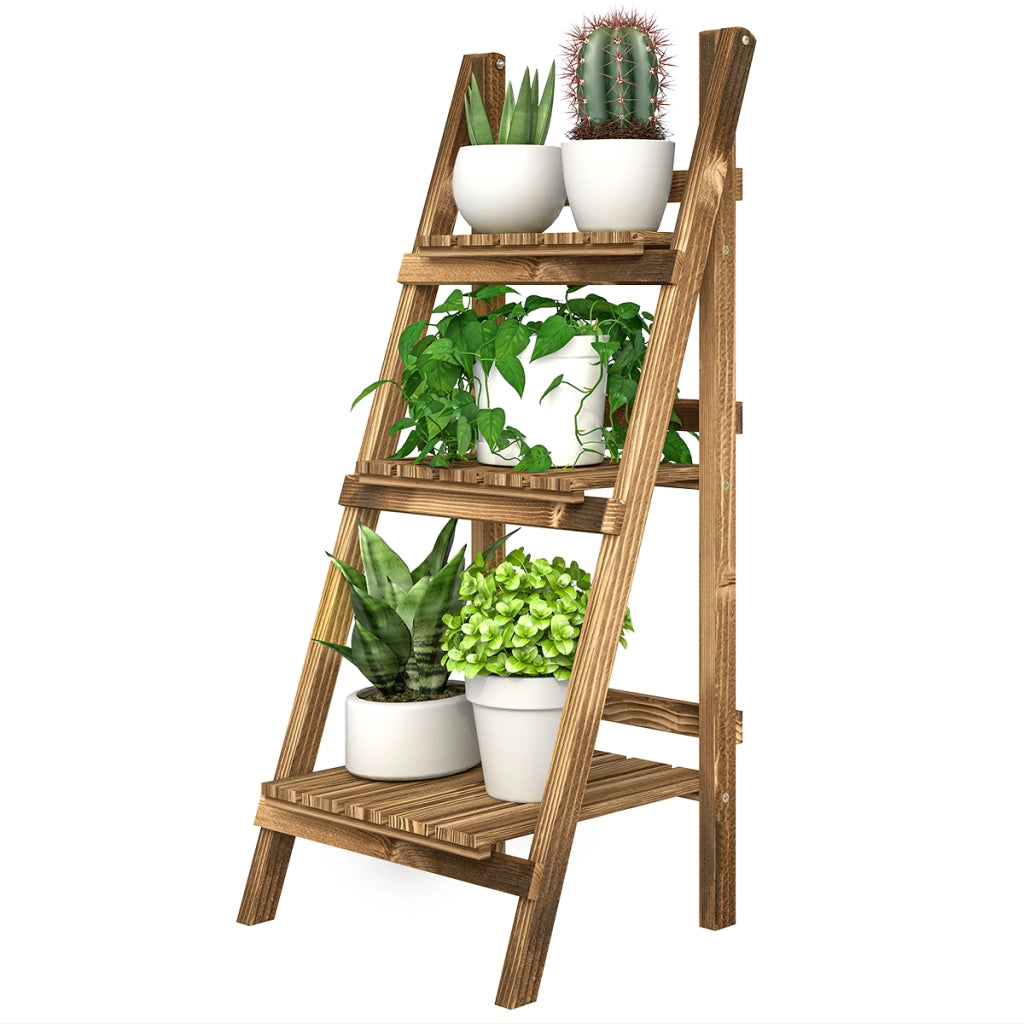Libreria a 3 livelli per piante ¨C zephmum ¨C Legno di pino 40x37x93 cm