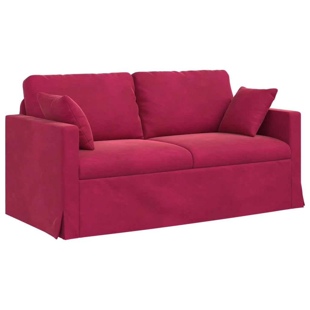 Divano | Divano da soggiorno | Sofa Rosso Vino 158 x 78 x 80 cm Velluto