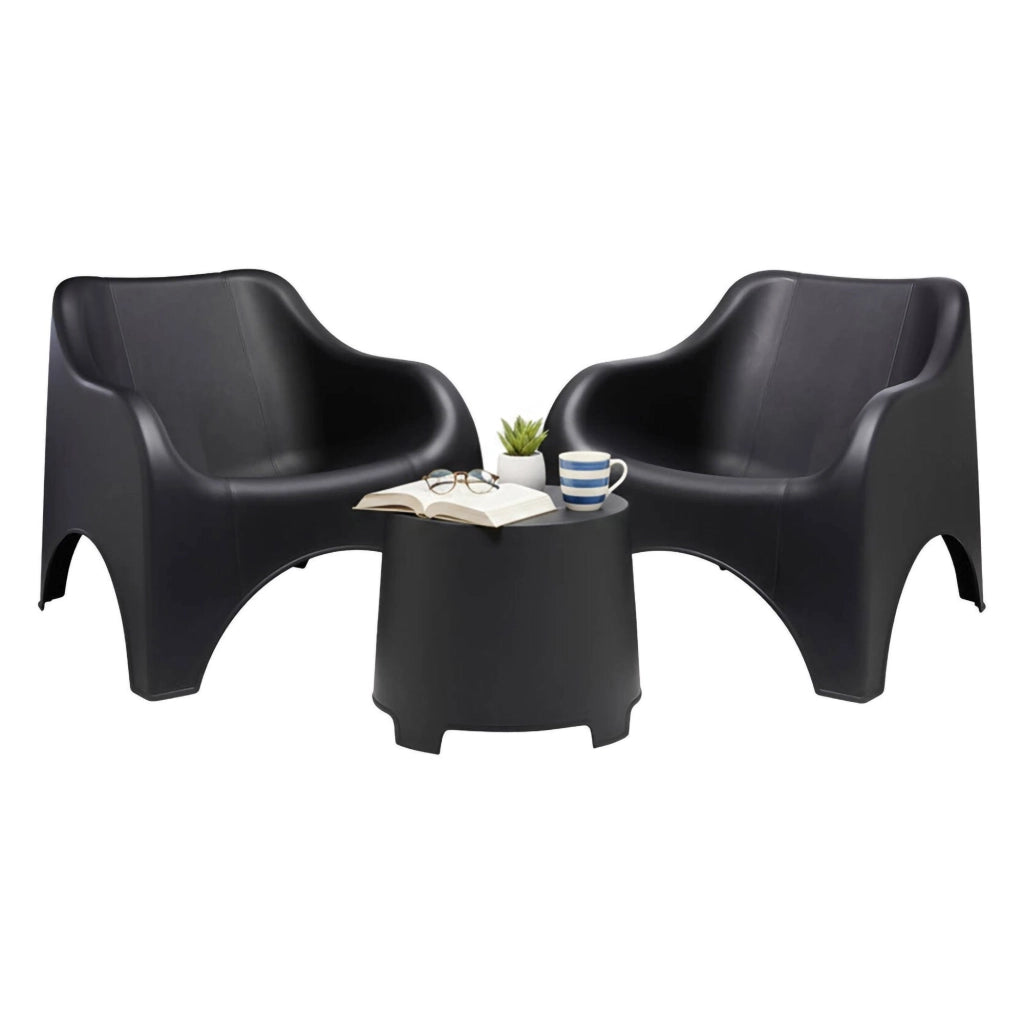 Salottino Outdoor Cormons, set Salotto da Esterno 2 Posti Made in Italy, Grigio Antracite