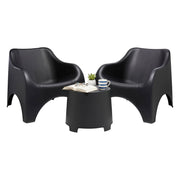 Salottino Outdoor Cormons, set Salotto da Esterno 2 Posti Made in Italy, Grigio Antracite