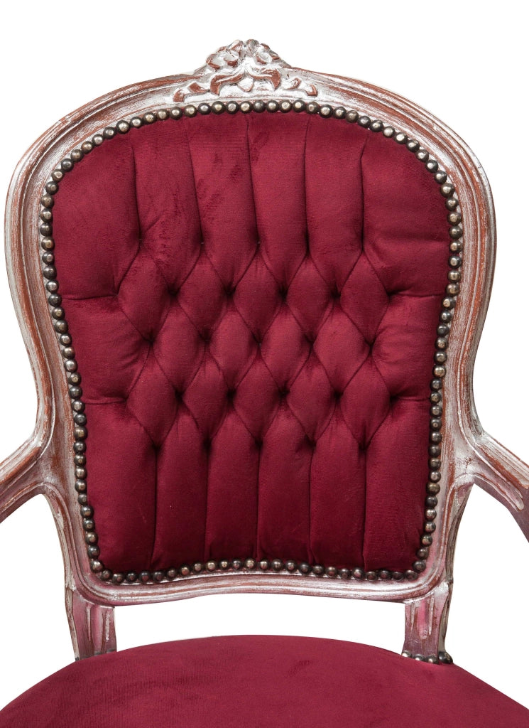 Biscottini Poltrona stile francese Luigi XVI in legno massello di faggio XVI, faggio,