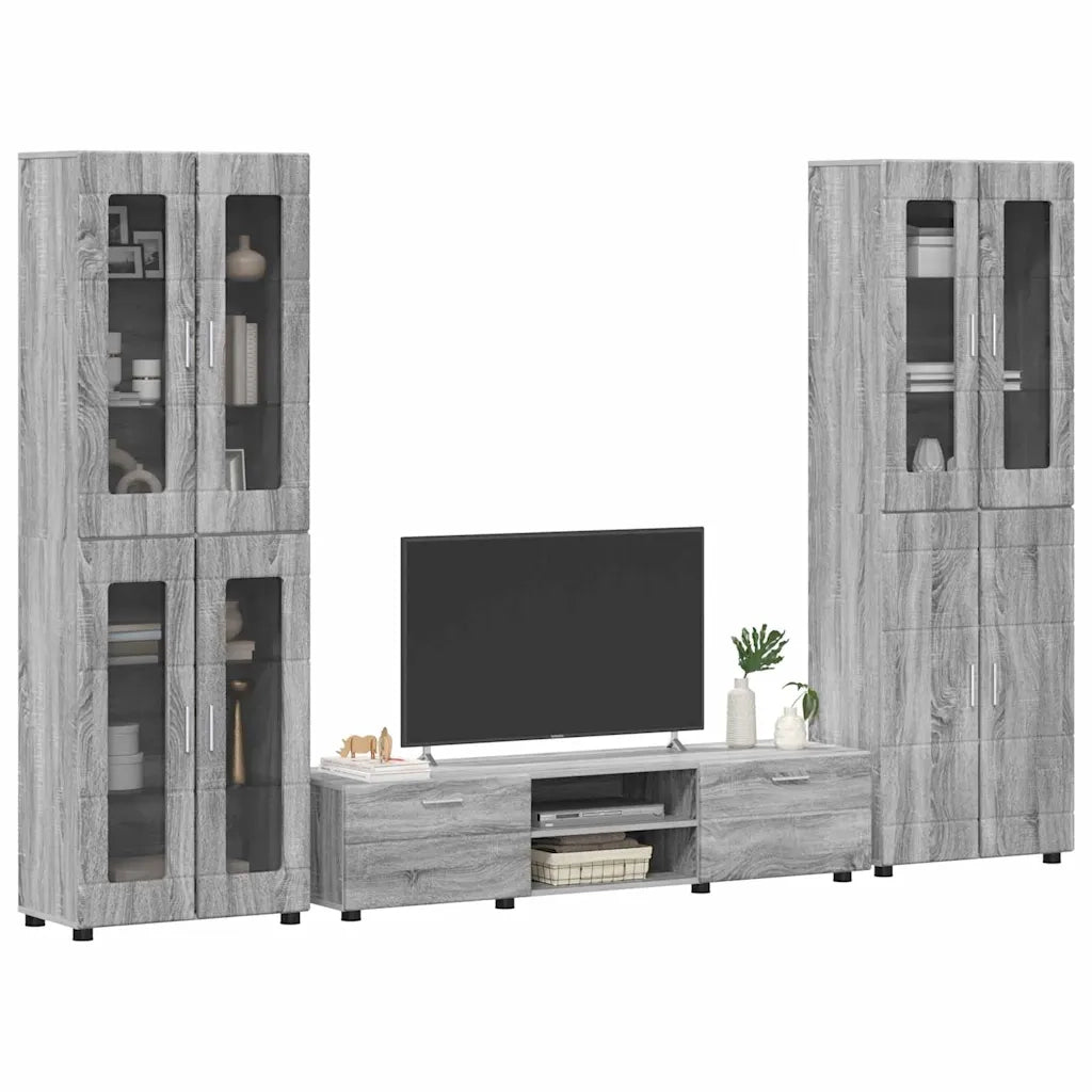 Set mobile TV FLORIN 3 pcs Grigio Sonoma Legno multistrato 3398010