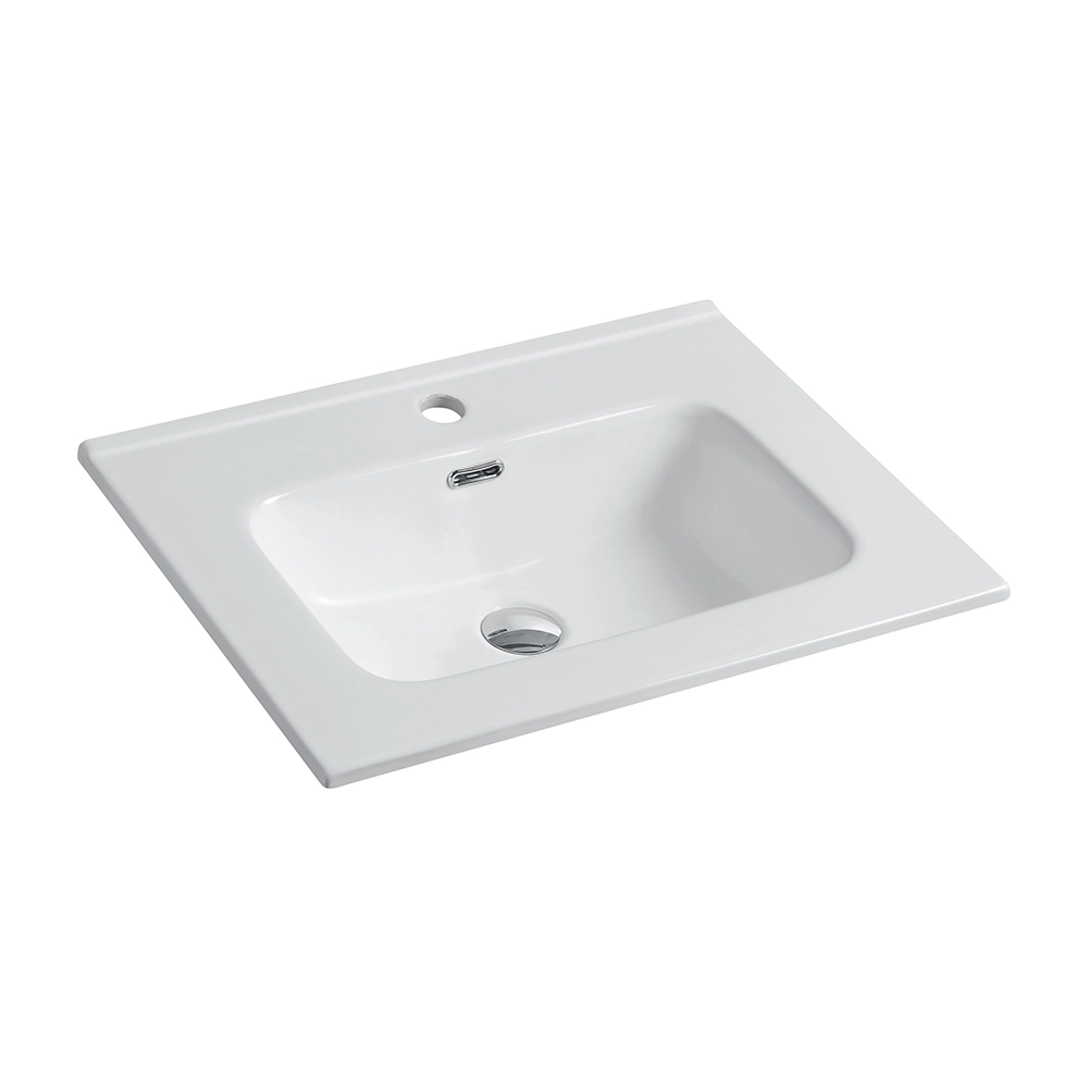 Mobile da bagno sospeso 60 cm effetto cemento chiaro con lavabo| Yili