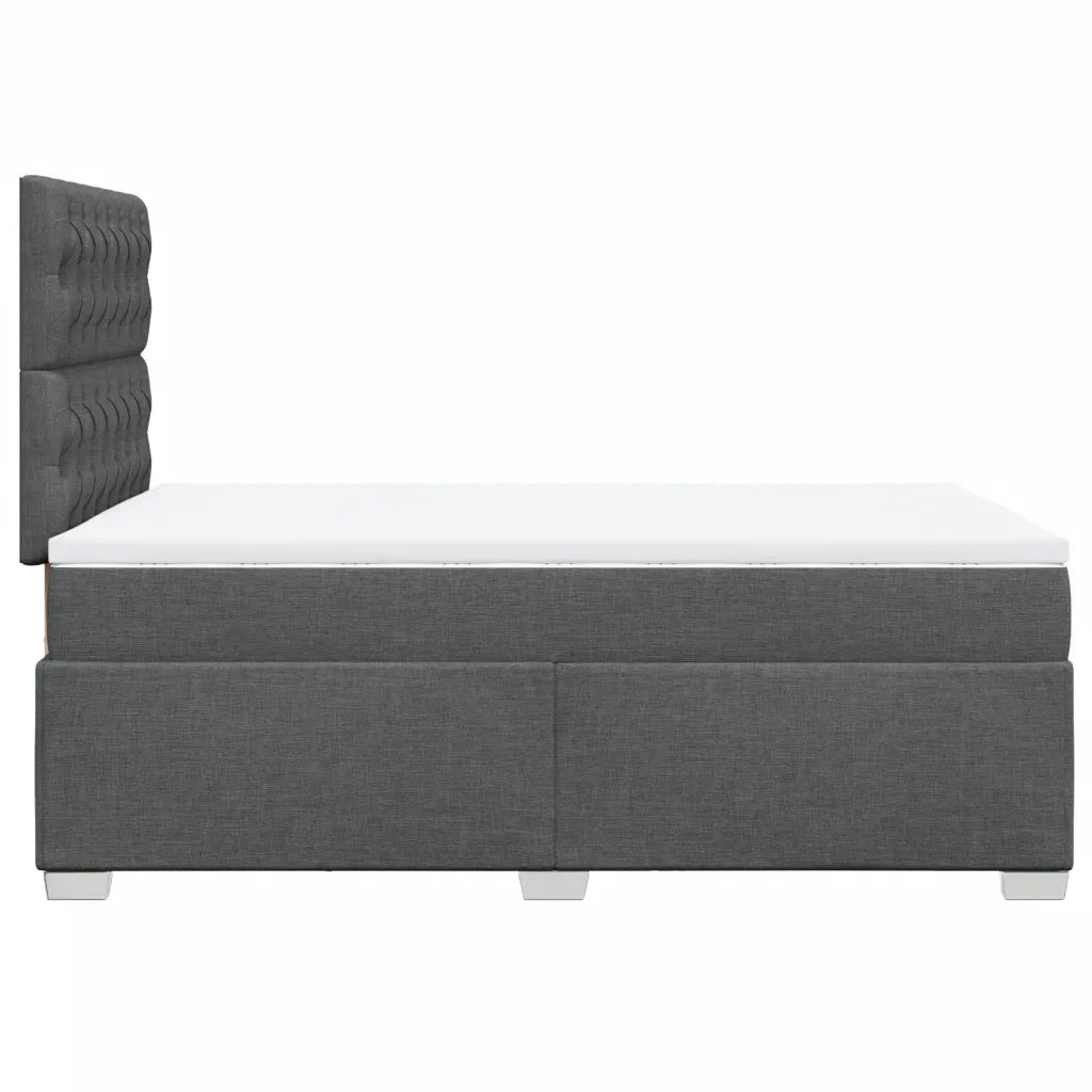Giroletto a Molle con Materasso Grigio Scuro 120x200 cm Tessuto 3290463