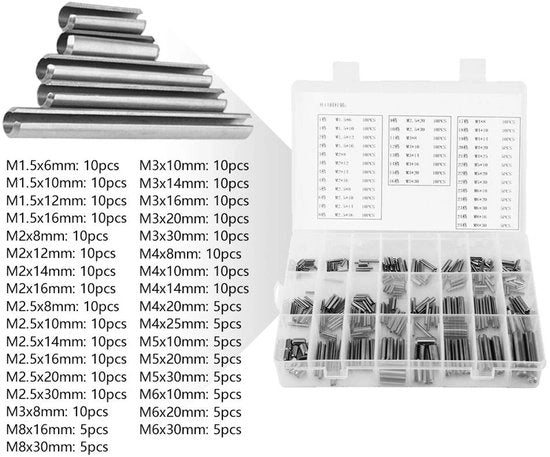 Assortimento di viti 280 pezzi - Scatola in plastica - Acciaio inossidabile 304 - M1.5/2/3/4/5/6/8 - Duraturo - Accessori di fissaggio - Pennelli a vite