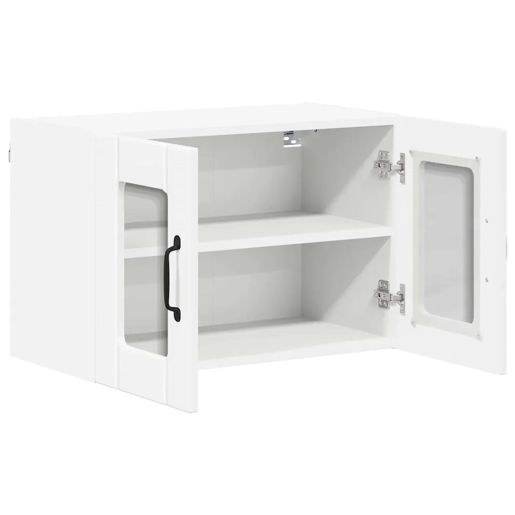Pensile da cucina | Mobile in vetro da parete LUCCA Bianco 60 x 31 x 40 cm