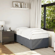 Giroletto senza Materasso Grigio Scuro 90x190 cm Velluto
