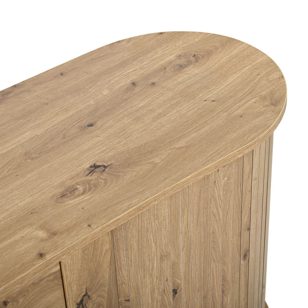 Credenza con Ante Scorrevoli e Cassetti ¨C Xylo ¨C MDF, Effetto Legno, Stile Moderno