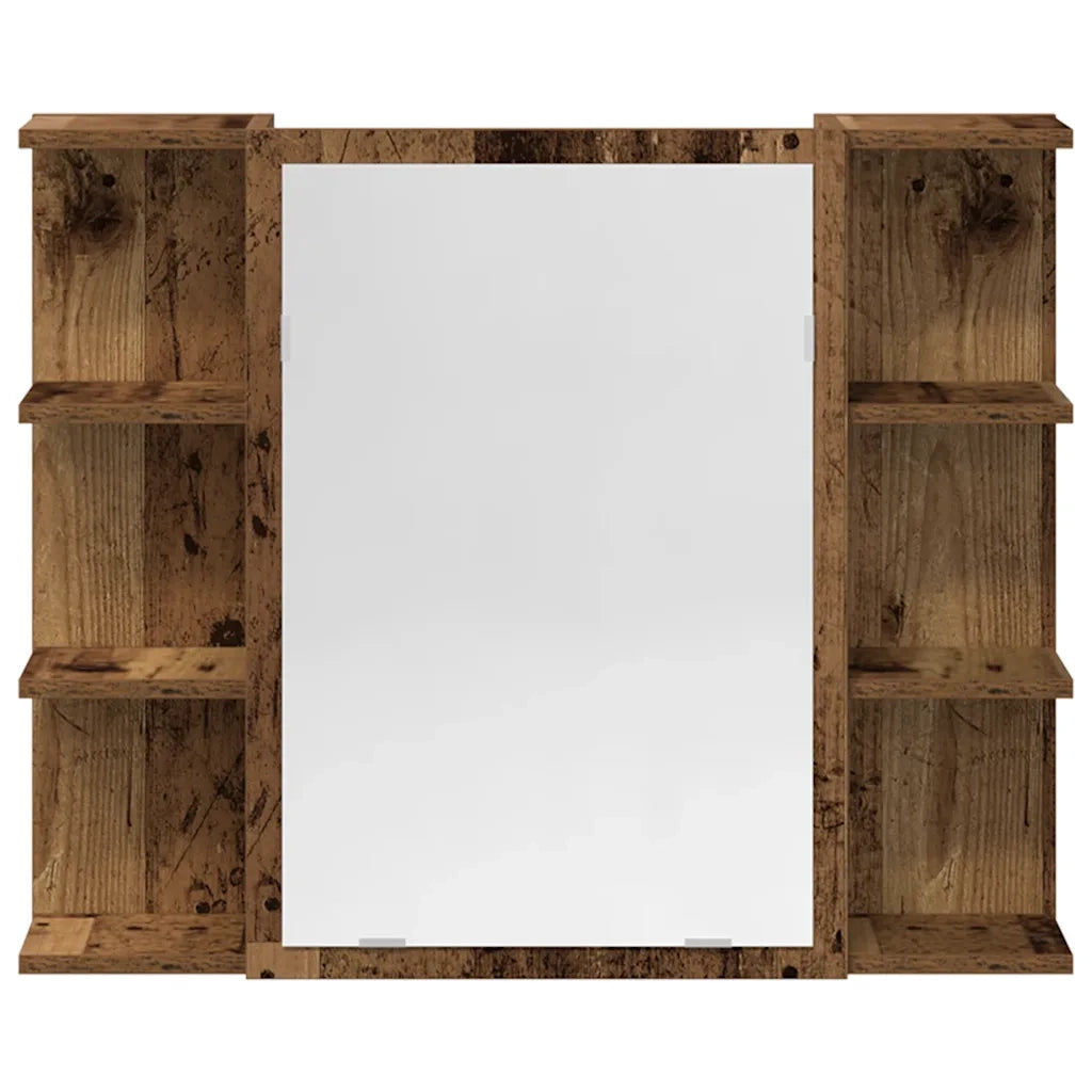 Set Mobili da Bagno 4 pz Legno Antico in Legno Multistrato