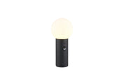 Palo da giardino MURES nero 40 cm sfera 1xE27 PIR Trio