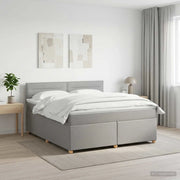 Letto box spring con materasso Grigio Chiaro 140 x 200 cm 3450965