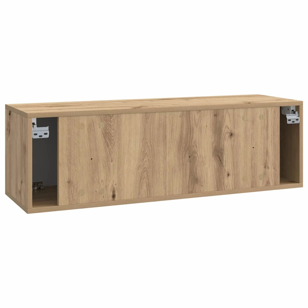 Mobile Porta TV da Muro-Credenza per TV sospesa Rovere Artigianale 98 x 31 x 30 cm 325164