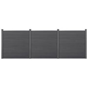 Recinzione in WPC per Giardino Staccionata Frangivista Alta 183 cm Lunga 531 cm Grigio NEU.HOLZ