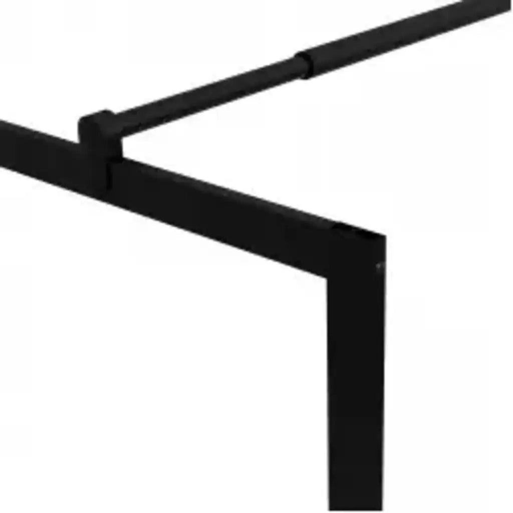 Parete per Doccia Walk-in in Vetro Temperato Nera 90x195 cm 149153