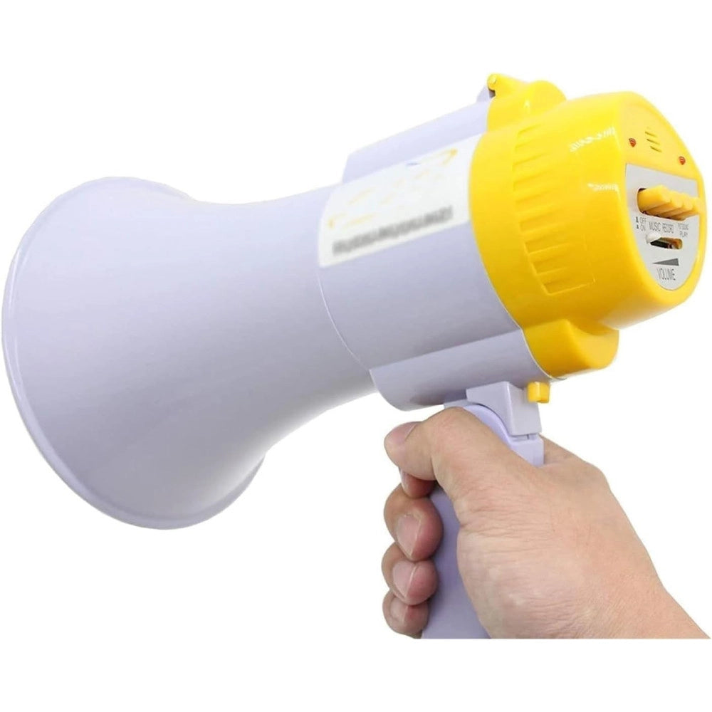Trade Shop - Megafono Portatile Altoparlante Registratore Vocale Musicale Batteria 200 Mt. -