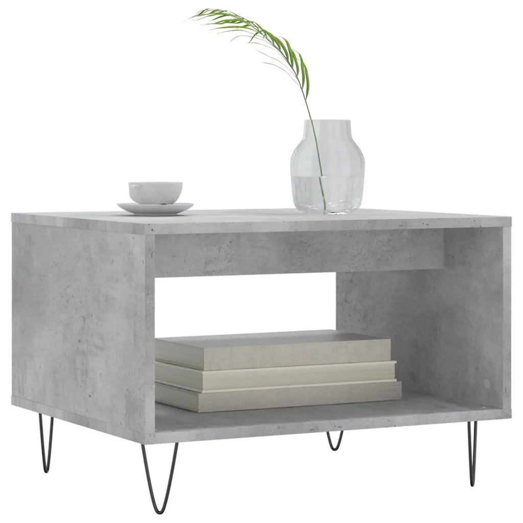 Tavolino da salotto | Tavolino da caff¨¨ | Tavolino da Soggiorno Grigio Cemento 60x50x40cm Legno Multistrato