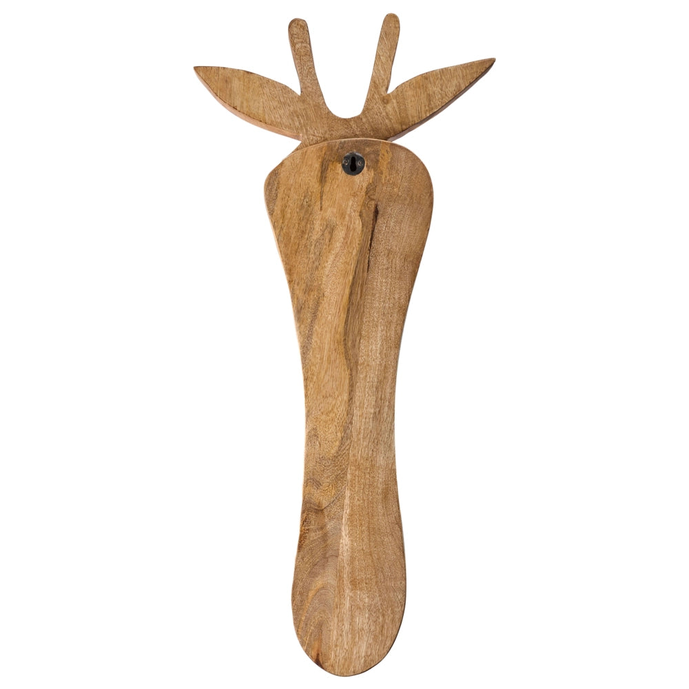 Decorazione da parete in legno di mango marrone Decorazione da appendere con motivo giraffa Stile boho swahili fatto a mano