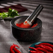 Mortaretto e Pestello, Ciotola Trituratrice con Manico Martello, Pestello per Aglio e Salsa, Tritacarne Manuale per Cucina Accessori di Cucina