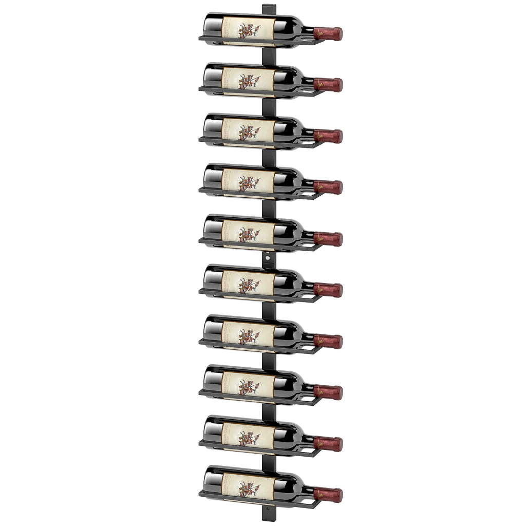Scaffale per Vino ¨C Zephmum ¨C Metallico Nero 80x30x18 cm