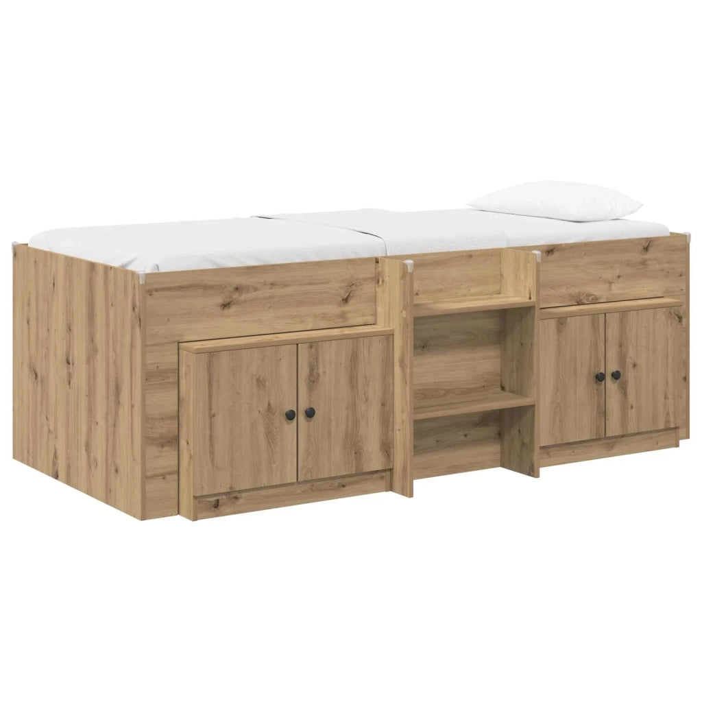 Struttura Letto Loft con Mobile 3 pcs Rovere Artigianale 3423389