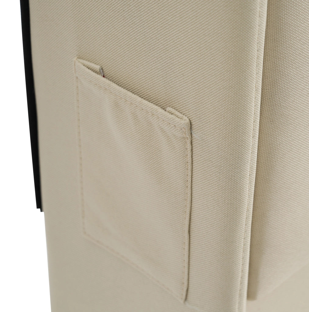 Letto matrimoniale 160x200 cm in lino beige con contenitore idraulico; LED 360掳; USB e Type-C
