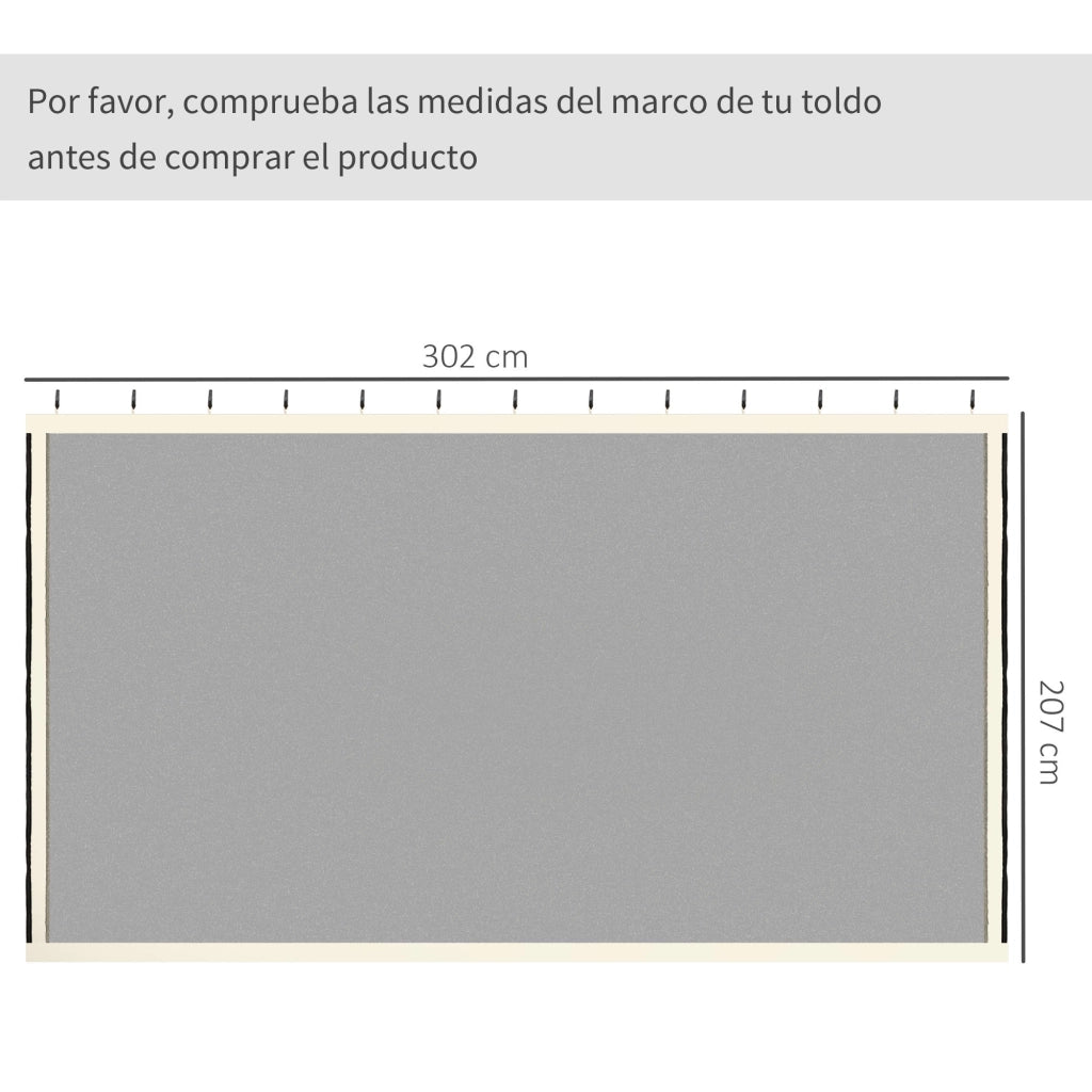 Zanzariera per Gazebo 3x3 4 Pareti con Cerniera ¨C zephmum ¨C Nero