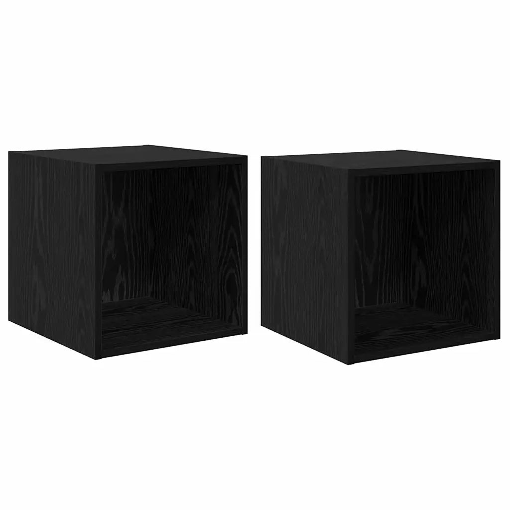 Armadietto a muro 2 pcs Rovere Nero 37 x 37 x 37 cm 875077