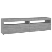 Mobile Porta TV con Luci LED 2pz Grigio Sonoma 75x35x40 cm 815126