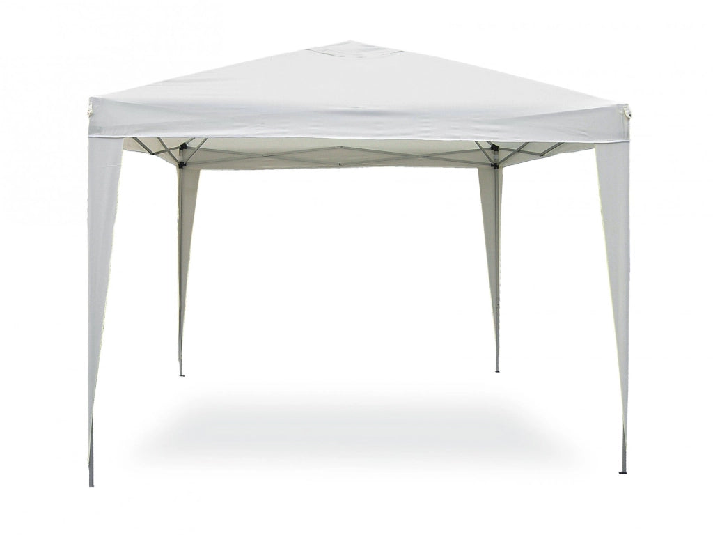 Gazebo smontabile con borsa per il trasporto 3x3 mt acciaio e poliestere bianco 160 gr/m2 Fredi Opip