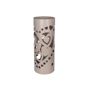 Portaombrelli in Metallo Tondo Cuore Tortora 55 cm