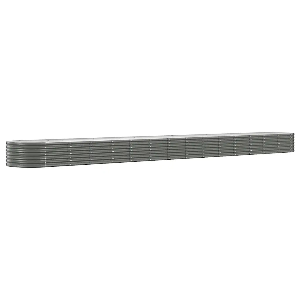 Fioriere | Cassetta per fiori | Letto Giardino Acciaio Zincato 620x80x36 cm Grigio