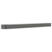 Fioriere | Cassetta per fiori | Letto Giardino Acciaio Zincato 620x80x36 cm Grigio