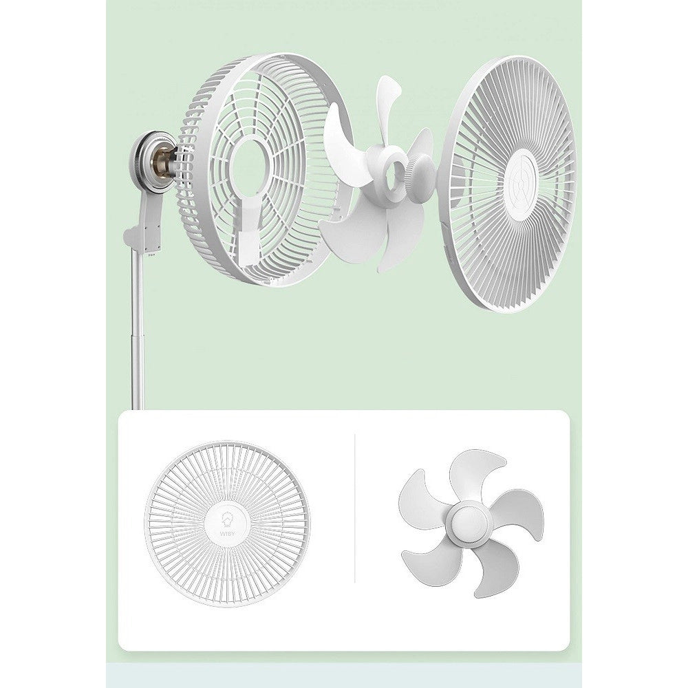 Trade Shop - Ventilatore Portatile P21 Batteria Ricaricabile Salvaspazio Pieghevole Silenzioso -