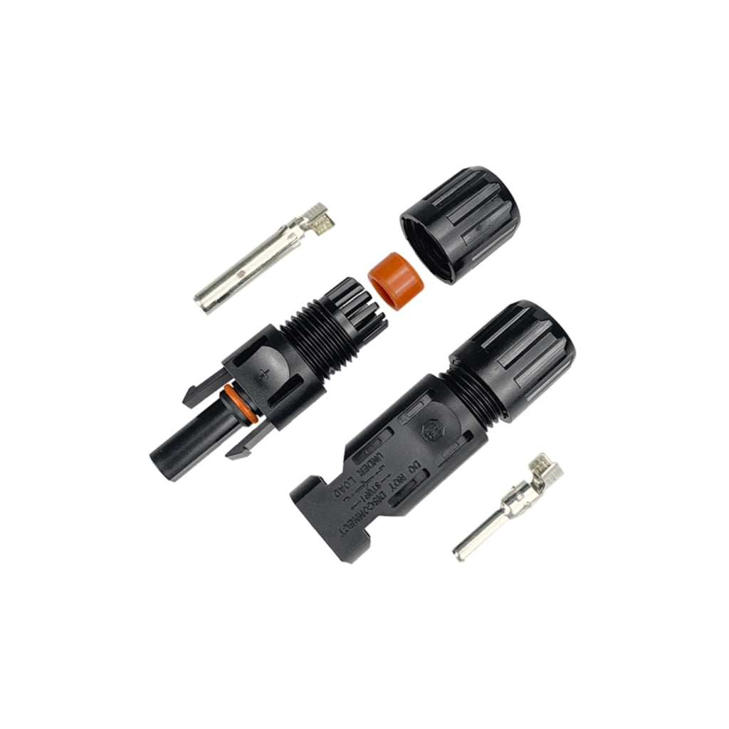 Alcapower Coppia di Connettori MC4 Maschio e Femmina per Impianti Fotovoltaici, Tensione 1000V DC, Corrente Massima 30A, Grado di Protezione IP67