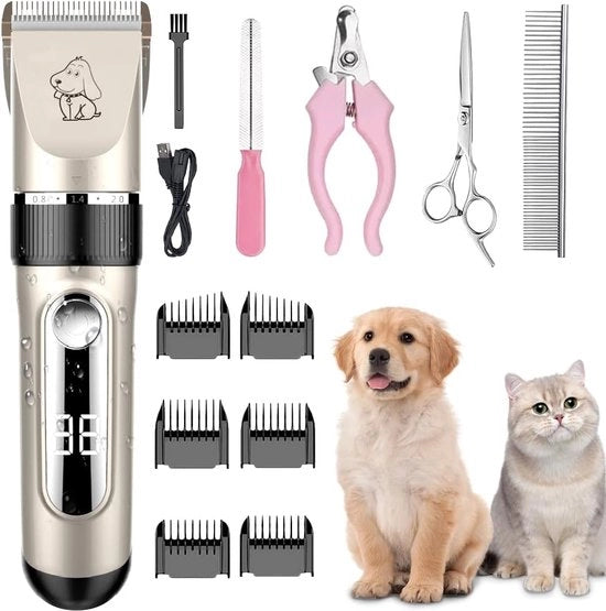 Rimuotaio Capelli Animali - Capelli Animali - IPX7 Impermeabile - Per gatti e cani - Ricaricabile - 6 Setacci Guidati