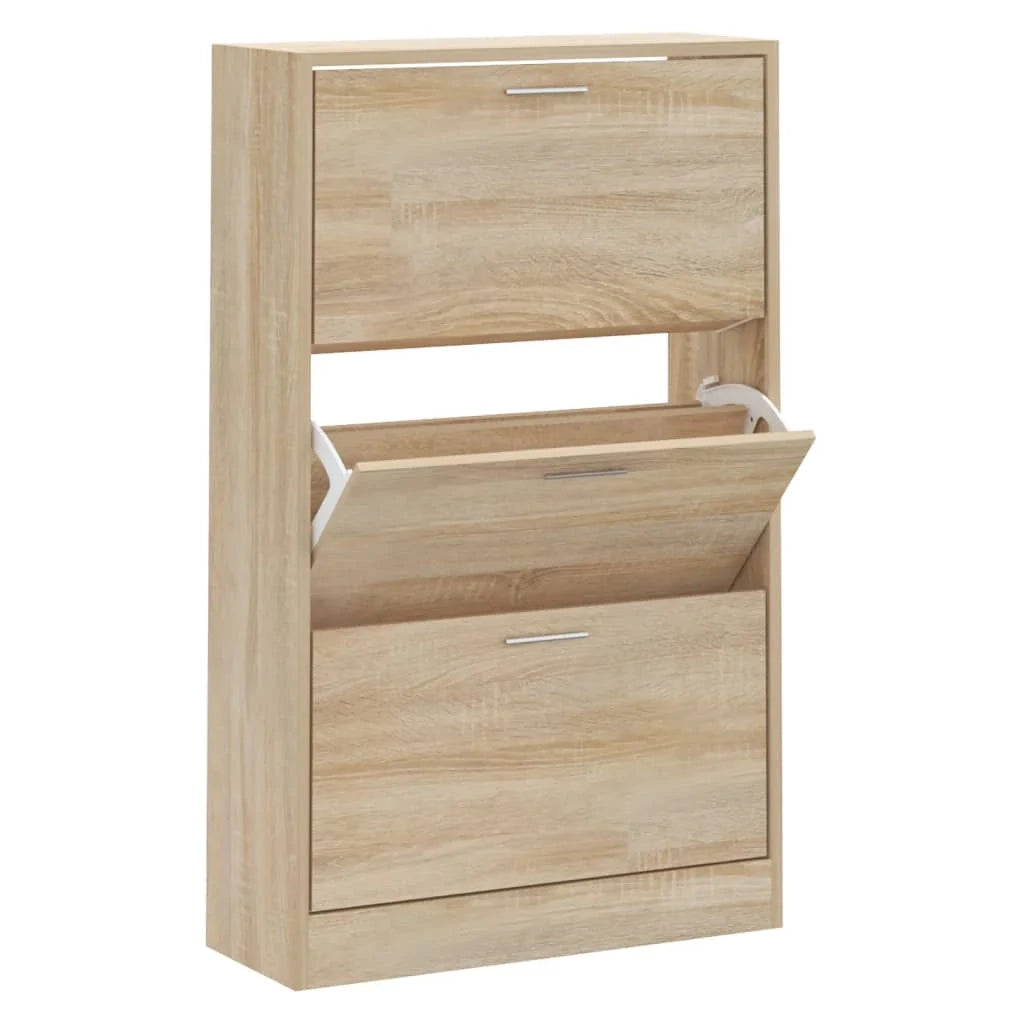 Scarpiera mobile contenitore per scarpe mobile per ingresso/corridoio/soggiorno legno Sonoma 63 x 24 x 103 cm legno ingegnerizzato marrone 02_0021721
