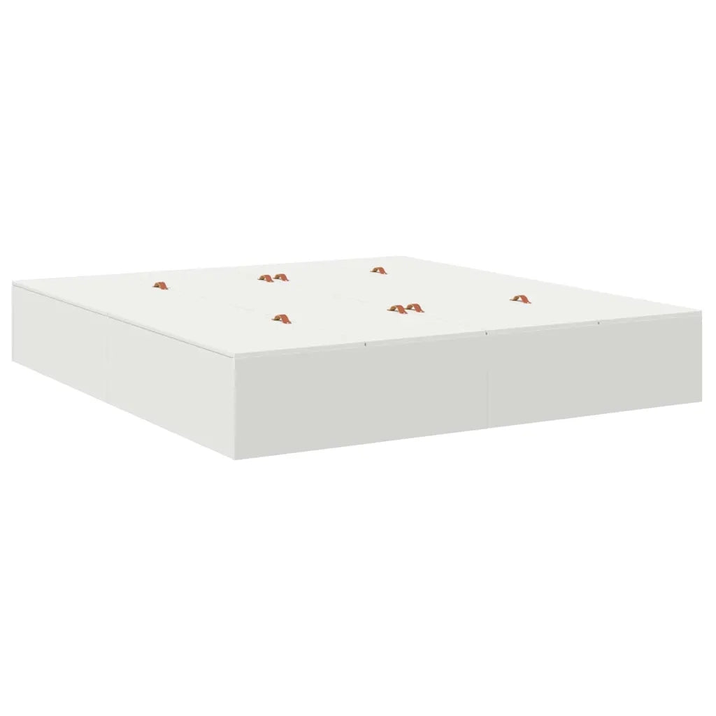 Struttura letto con contenitore Bianco 200 x 200 cm 3335357