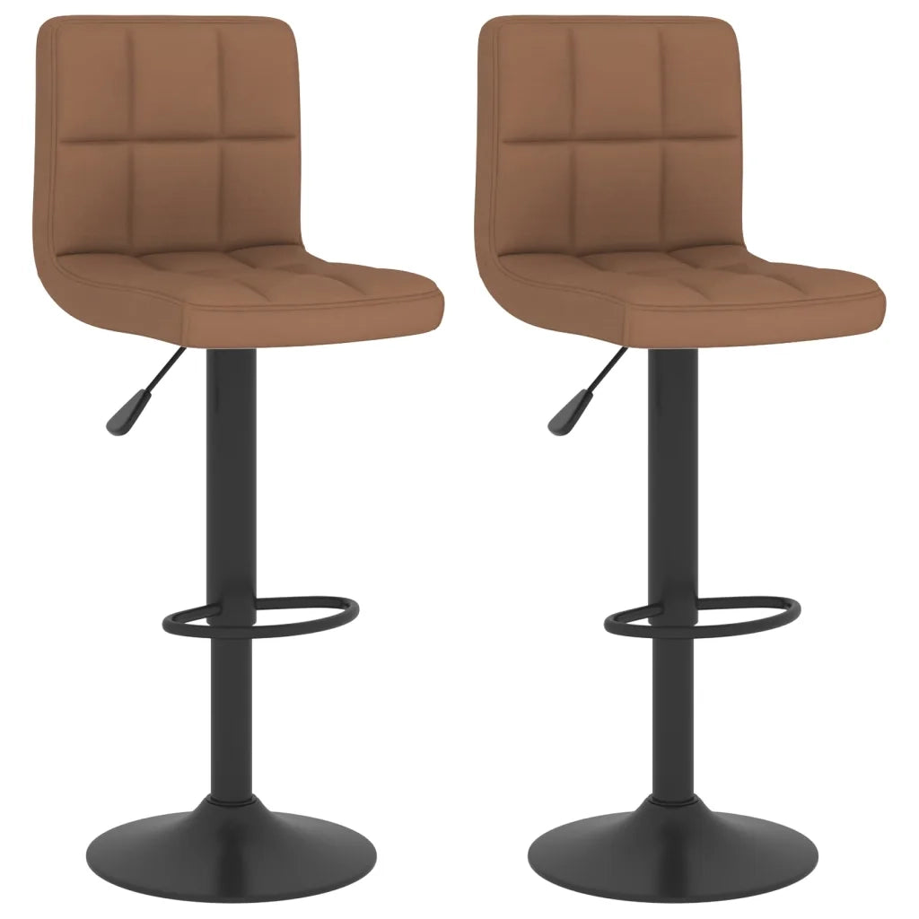 Sgabelli da Bar 2 pz Marroni in Tessuto cod mxl 64224