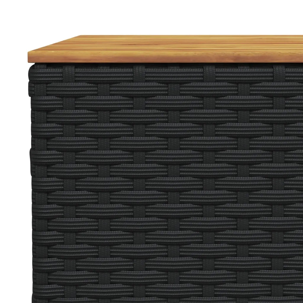 Set Divani da Giardino 9 pz con Cuscini Nero in Polyrattan 3261893
