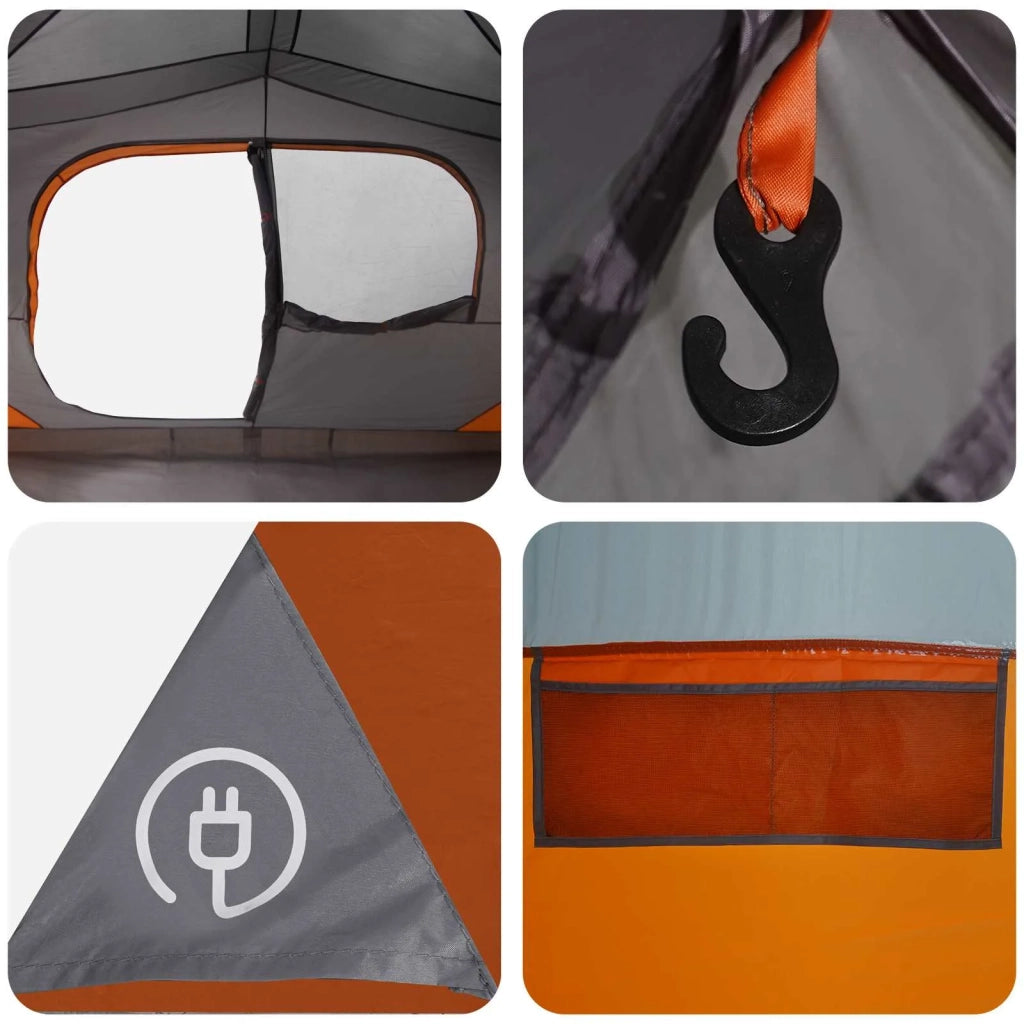 Tenda Istantanea Grigio e arancione 365 x 380 x 200 cm 42028701