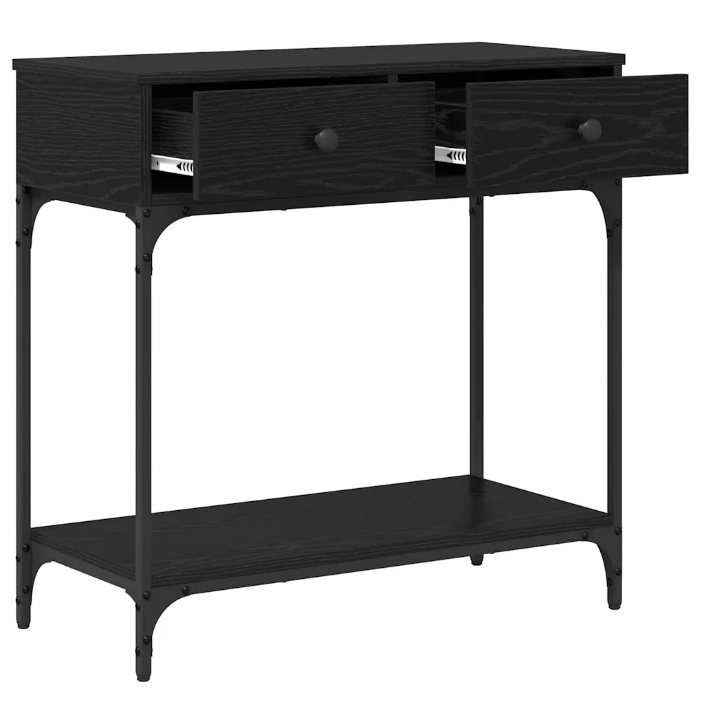 Tavolo consolle Rovere nero 75 x 34,5 x 75 cm Legno multistrato 871298