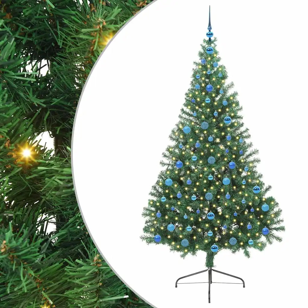 Albero di Natale | Decorazioni natalizie artificiale con luci integrate Verde 210 cm