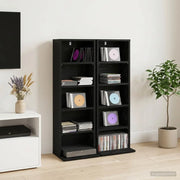 Mobile per CD 2 pz Rovere Nero 33 x 23,5 x 97,5 cm 8012693