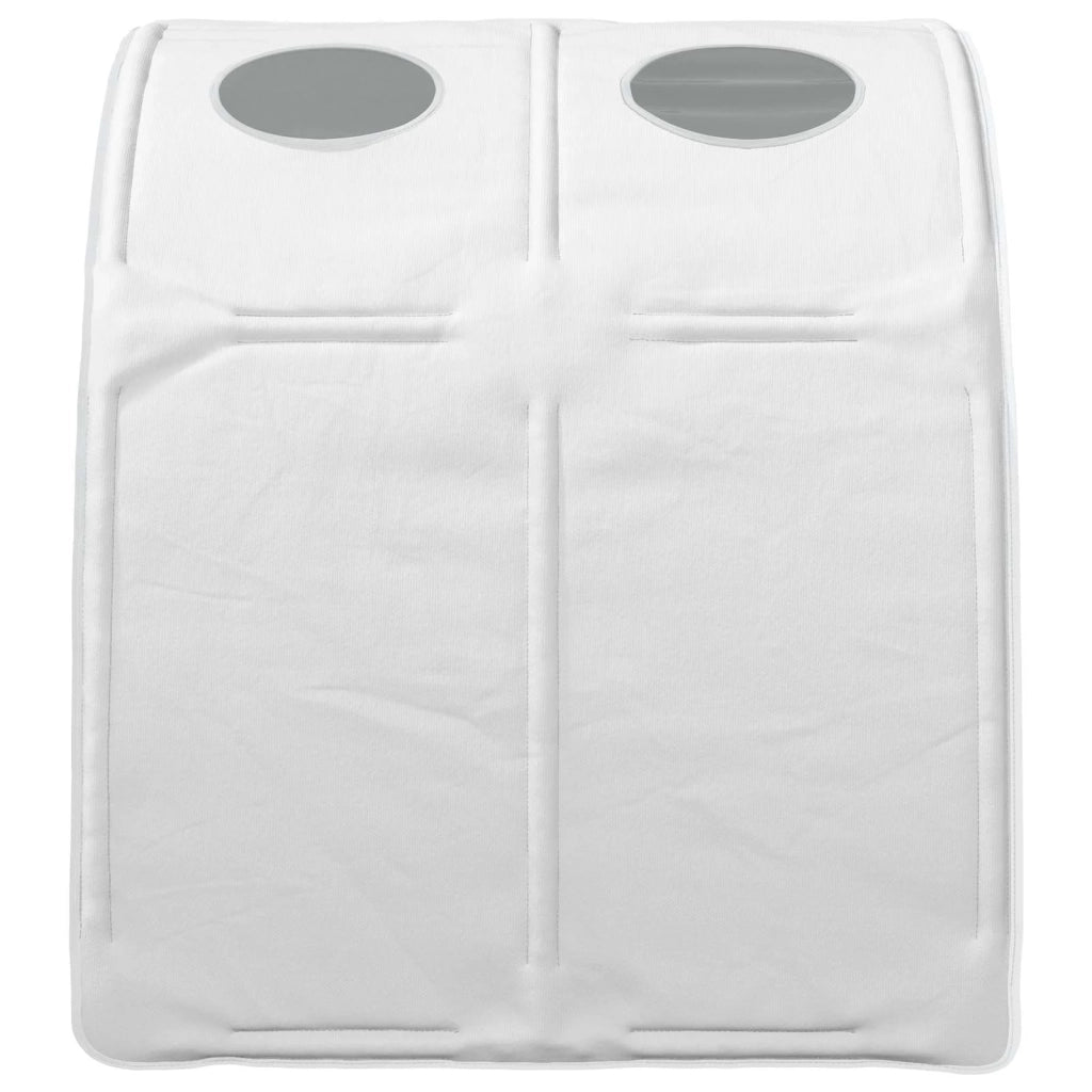 Tunnel per Letto 2 pz Bianco Poliestere 893714